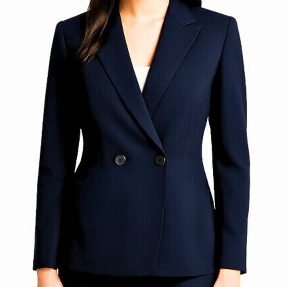 Kasper Women’s Tailored Blazer, NWOT, Navy, Long Silhouette, SZ:6 - Picture 1 of 7